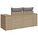 Divano Da Giardino Con Cuscini A 2 Posti Beige In Polyrattan - Foto miniatura 5