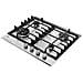 Piano Cottura HHG6BF4C3X a Gas 4 Fuochi Gas Colore Acciaio Inox - Foto miniatura 2