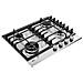 Piano Cottura HHG6BF4C3X a Gas 4 Fuochi Gas Colore Acciaio Inox - Foto miniatura 3