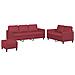 Set di Divani 3 pz con Cuscini Rosso Vino in Similpelle - Foto miniatura 1