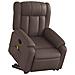 Poltrona Alzapersona Reclinabile Massaggio Marrone Similpelle - Foto miniatura 3