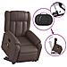 Poltrona Alzapersona Reclinabile Massaggio Marrone Similpelle - Foto miniatura 6