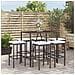 Set Bar da Giardino 7 pz con Cuscini in Polyrattan Nero - Foto miniatura 2