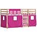 Letto a Castello senza Materasso Rosa 90x200 cm Legno di Pino - Foto miniatura 2