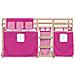 Letto a Castello senza Materasso Rosa 90x200 cm Legno di Pino - Foto miniatura 4