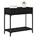 Tavolino Console Rovere Nero 75x34.5x75 cm Legno Ingegnerizzato - Foto miniatura 3