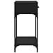 Tavolino Console Rovere Nero 75x34.5x75 cm Legno Ingegnerizzato - Foto miniatura 6