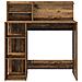 Scrivania con Stoccaggio Legno Vecchio 90x48x101.5 cm Legno ingegnerizzato - Foto miniatura 4