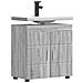Mobile per lavabo da bagno TULUM Grigio sonoma 60 x 34 x 63 cm - Foto miniatura 2