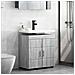 Mobile per lavabo da bagno TULUM Grigio sonoma 60 x 34 x 63 cm - Foto miniatura 2
