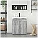 Mobile per lavabo da bagno TULUM Grigio sonoma 60 x 34 x 63 cm - Foto miniatura 6