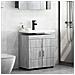 Mobile per lavabo da bagno TULUM Grigio sonoma 60 x 34 x 63 cm - Foto miniatura 7