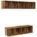 Set mobile TV 4 pcs Legno vecchio 37 x 37 x 142.5 cm - Foto miniatura 1