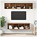 Set mobile TV 4 pcs Legno vecchio 37 x 37 x 142.5 cm - Foto miniatura 2