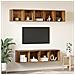 Set mobile TV 4 pcs Legno vecchio 37 x 37 x 142.5 cm - Foto miniatura 4