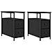Armadio da Notte con cassetto 2 pcs Rovere nero 30 x 60 x 60 cm - Foto miniatura 1