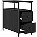 Armadio da Notte con cassetto 2 pcs Rovere nero 30 x 60 x 60 cm - Foto miniatura 6