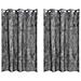 Tenda con tende 2 pcs Grigio 175 x 140 cm Velluto - Foto miniatura 1