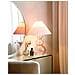 Lampada Da Tavolo Sengwa Vetro Rosa - Foto miniatura 1