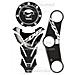 Adesivi Stickers Resina Carbonio Compatibile Per  Moto Honda Cbr 600rr 2005-2006 - Foto miniatura 1