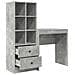 Scrivania con Spazio di Archiviazione 2 pcs Grigio cemento - Foto miniatura 7