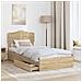 Letto con Contenitore con testiera Rovere Sonoma 90 x 200 cm - Foto miniatura 3