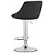 Sgabello girevole DAKA in velluto nero con base cromata - Foto miniatura 6