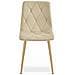 Sedia TYRA in velluto beige chiaro con gambe color legno x2 - Foto miniatura 3
