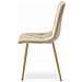 Sedia TYRA in velluto beige chiaro con gambe color legno x2 - Foto miniatura 5