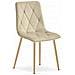 Sedia TYRA in velluto beige chiaro con gambe color legno x2 - Foto miniatura 2