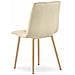 Sedia TYRA in velluto beige chiaro con gambe color legno x2 - Foto miniatura 7