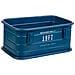 Cestino Rettangolare In Metallo Stampato Blu 32x21x14 - Foto miniatura 1