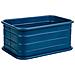 Cestino Rettangolare In Metallo Stampato Blu 32x21x14 - Foto miniatura 5