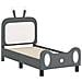 Struttura letto per bambini con testata Grigio chiaro PU - Foto miniatura 4