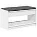 Panca per ingresso con cuscino Bianco 83 x 38 x 45 cm - Foto miniatura 1