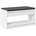 Panca per ingresso con cuscino Bianco 83 x 38 x 45 cm - Foto miniatura 7