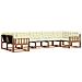 Set di divani da esterno con cuscino 7 pcs Naturale e Crema - Foto miniatura 1