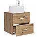 Mobile Lavabo da Parete Rovere Artigianale 49,5 x 44,5 x 66 cm - Foto miniatura 2