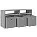 Lowboard con cassetto Grigio Sonoma 87 x 27,5 x 43 cm - Foto miniatura 5