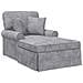 Chaise Longe con Gonna Grigio Chiaro 157 x 91 x 91 cm ARES - Foto miniatura 1