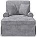 Chaise Longe con Gonna Grigio Chiaro 157 x 91 x 91 cm ARES - Foto miniatura 4