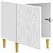 Comodino Bianco Lucido 43 x 34,5 x 50 cm Legno ingegnerizzato - Foto miniatura 2