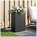 Vaso da giardino Nero 50 x 30 x 75 cm Acciaio laminato a freddo - Foto miniatura 2