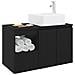 Set di mobili per il bagno 2 pz Nero Legno ingegnerizzato - Foto miniatura 5