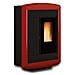 Stufa a Pellet Souvenir Lux Rivestimento in Acciaio Verniciato Top In Maiolica potenza Termica Nominale 10.2 KW Colore Bordeaux - Foto miniatura 3