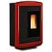 Stufa a Pellet Souvenir Lux Rivestimento in Acciaio Verniciato Top In Maiolica potenza Termica Nominale 10.2 KW Colore Bordeaux - Foto miniatura 4
