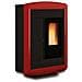 Stufa a Pellet Souvenir Lux Rivestimento in Acciaio Verniciato Top In Maiolica potenza Termica Nominale 10.2 KW Colore Bordeaux - Foto miniatura 6