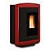Stufa a Pellet Souvenir Lux Rivestimento in Acciaio Verniciato Top In Maiolica potenza Termica Nominale 10.2 KW Colore Bordeaux - Foto miniatura 1