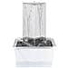 Fontana Da Giardino Con Pompa In Acciaio Inox 76 Cm Triangolare - Foto miniatura 5