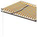 Tenda da Sole Retrattile Automatica 450x350 cm Gialla e Bianca - Foto miniatura 3